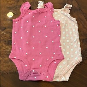 Pink Polka Dot Babies One Pieces